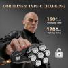 image:imageUfree 7D Rotating Head Shaver for Bald Men Magnetic Detachable Head Shaver IPX7 Waterproof Wet or Dry Electric Razor for Men LED Display Rechargeable Shaving with TypeC Charge Mens Gifts