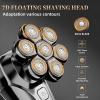 image:imageUfree 7D Rotating Head Shaver for Bald Men Magnetic Detachable Head Shaver IPX7 Waterproof Wet or Dry Electric Razor for Men LED Display Rechargeable Shaving with TypeC Charge Mens Gifts