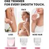 image:imageUfree Bikini Trimmer Electric Razors for Women Dual Head Pubic Body Hair Trimmer Electric Shaver for Face Legs Arm Rechargeable Lady Shaver Waterproof Summer Grooming KitPink