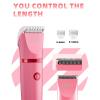 image:imageUfree Bikini Trimmer Electric Razors for Women Rechargeable Pubic Hair Trimmer Electric Shaver for Legs Body Hair Bikini Shaver IPX7 Waterproof Rose RedRose Red
