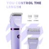 image:imageUfree Bikini Trimmer Electric Razors for Women Rechargeable Pubic Hair Trimmer Electric Shaver for Legs Body Hair Bikini Shaver IPX7 Waterproof Rose RedPurple