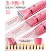 image:imageUfree Bikini Trimmer Electric Razors for Women Rechargeable Pubic Hair Trimmer Electric Shaver for Legs Body Hair Bikini Shaver IPX7 Waterproof Rose RedRose Red