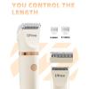 image:imageUfree Bikini Trimmer Electric Razors for Women Rechargeable Pubic Hair Trimmer Electric Shaver for Legs Body Hair Bikini Shaver IPX7 Waterproof Rose RedOffwhite