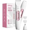 image:imageUfree Bikini Trimmer Electric Razors for Women Dual Head Pubic Body Hair Trimmer Electric Shaver for Face Legs Arm Rechargeable Lady Shaver Waterproof Summer Grooming KitWhite