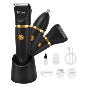 image:imageUfree Bikini Trimmer Electric Razors for Women Rechargeable Pubic Hair Trimmer Electric Shaver for Legs Body Hair Bikini Shaver IPX7 Waterproof Rose RedBlack
