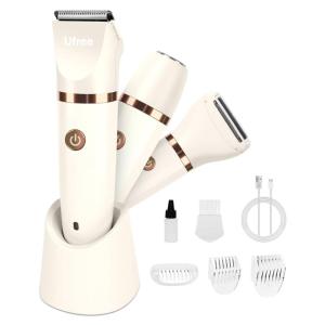 image:imageUfree Bikini Trimmer Electric Razors for Women Rechargeable Pubic Hair Trimmer Electric Shaver for Legs Body Hair Bikini Shaver IPX7 Waterproof Rose RedOffwhite