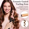 image:imageUfree 3 in 1 Curling Iron Curling Wand Set with Thermal Brush Flat Iron Hair Straightener Dual Voltage Wand Curler Instant Heat Up Hair Curler Include Protective Glove 2 Clips Gifts for Women