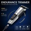 image:imageUfree 3in1 Beard Trimmer for Men Valentine Gifts for Men IPX6 Waterproof Mens Electric Razor Shaver for Mustache Professional Hair Trimmer Clippers TypeC Body Grooming KitSilver