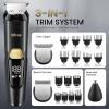 image:imageUfree 3in1 Beard Trimmer for Men Valentine Gifts for Men IPX6 Waterproof Mens Electric Razor Shaver for Mustache Professional Hair Trimmer Clippers TypeC Body Grooming KitBlack
