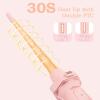 image:imageUfree 5 in 1 Curling Iron with Interchangeable Ceramic Barrels 035125 Curling Wand Set with Flat Iron Hair Straightener Instant Heat Up Dual Voltage Hair Curler Gifts for WomenPink