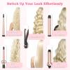 image:imageUfree 5 in 1 Curling Iron with Interchangeable Ceramic Barrels 035125 Curling Wand Set with Flat Iron Hair Straightener Instant Heat Up Dual Voltage Hair Curler Gifts for WomenRose Gold