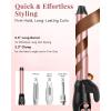 image:imageUfree Automatic Rotating Curling Iron  1 Inch Ceramic Barrel Curling Wand for Medium to Long Hair amp Beach Waves SelfSpinning Hair Curler with LCD Display 250F430F Dual Voltage Rose Gold