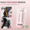 image:imageUfree Automatic Rotating Curling Iron 1 Inch Ceramic Curling Wand 1Click Hair Curler with 3 Heat amp Timers AntiScald Design 1M Ionic Care Dual Voltage for Travel Beach Waves Rose GoldRose Gold