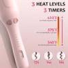 image:imageUfree Automatic Rotating Curling Iron 1 Inch Ceramic Curling Wand 1Click Hair Curler with 3 Heat amp Timers AntiScald Design 1M Ionic Care Dual Voltage for Travel Beach Waves Rose GoldRose Gold