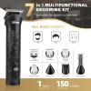 image:imageUfree Beard Trimmer for Men 7 in 1 Electric Shavers Razor Cordless Hair Trimmer Mens Grooming Kit for Body Hair Nose Face amp Mustache Birthday Gifts for Men Husband FatherBlack