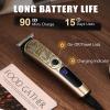 image:imageUfree Beard Trimmer for Men Waterproof Electric Razor for Nose Body Face amp Mustache Cordless Hair Clippers Shavers Grooming Kit Gifts for Men Husband FatherGold