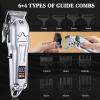 image:imageUfree Hair Clippers for Men Professional Barber Clippers and Trimmers Set Cordless Hair Clippers for Hair Cutting Kit with LED Display Electric Hair Trimmer Gifts for Men SilverSilver