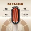 image:imageUfree Upgraded Hair Straightener Brush 5 Temps Straightening Brush with Ionic Tech Cool Air System Dense Bristles Dual Voltage Ceramic Hot Comb Women Gifts