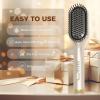 image:imageUfree Upgraded Hair Straightener Brush 5 Temps Straightening Brush with Ionic Tech Cool Air System Dense Bristles Dual Voltage Ceramic Hot Comb Women Gifts