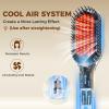 image:imageUfree Upgraded Hair Straightener Brush 5 Temps Straightening Brush with Ionic Tech Cool Air System Dense Bristles Dual Voltage Ceramic Hot Comb Women Gifts