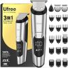 image:imageUfree 3in1 Beard Trimmer for Men Valentine Gifts for Men IPX6 Waterproof Mens Electric Razor Shaver for Mustache Professional Hair Trimmer Clippers TypeC Body Grooming KitSilver