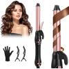 image:imageUfree Automatic Rotating Curling Iron  1 Inch Ceramic Barrel Curling Wand for Medium to Long Hair amp Beach Waves SelfSpinning Hair Curler with LCD Display 250F430F Dual Voltage Rose Gold