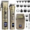 image:imageUfree Beard Trimmer Hair Clippers Mens Shaver Electric Razor Hair Trimmer for Men Cordless Barber Clippers and Trimmers Set Hair Cutting Kit for Men Grooming Gifts BlackBronze