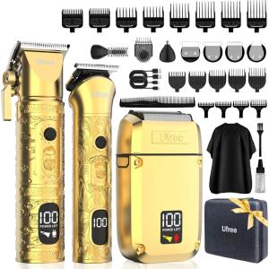 image:imageUfree 8 in 1 Professional Hair Cutting Kit Hair Clippers for Men Cordless Clippers and Trimmers Set Beard Trimmer Electric Shaver with Rechargeable Grooming Gifts for Barber amp Home Use