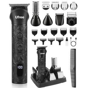 image:imageUfree Beard Trimmer for Men 7 in 1 Electric Shavers Razor Cordless Hair Trimmer Mens Grooming Kit for Body Hair Nose Face amp Mustache Birthday Gifts for Men Husband FatherBlack
