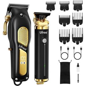 image:imageUfree Hair Clippers for Men Clippers and Trimmers Set Cordless Barber Clippers Grooming Kit Gifts for MenBlack