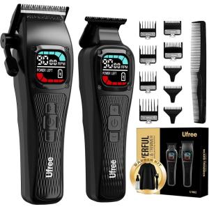 image:imageUfree Professional Brushless Hair Clippers for Men Cordless Barber Clippers and Trimmer Set with Sharper DLC Blades Suitable for All Hair Types