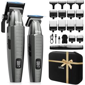 image:imageUfree Professional Clippers and Trimmers Set Cordless Hair Clippers for Men Barber Clippers Set with Travel Case22 Piece Set
