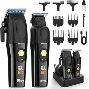 image:imageUfree Professional Cordless Hair Clippers for Men Barber Clippers amp Trimmers Set with Storage Stand Electric Shaver Complete Hair Cutting Kit Gifts for Men