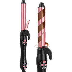 image:imageUfree Rotating Curling Iron 1 Inch Curling Wand Automatic Hair Curler with Long Barrel Heating up to 430F in 30S 6 Gear Adjustable 100240V Dual Voltage Hair Crimper for Home amp Travel